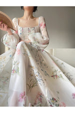 Elegant vintage dress with flowers cottagecoreclothes