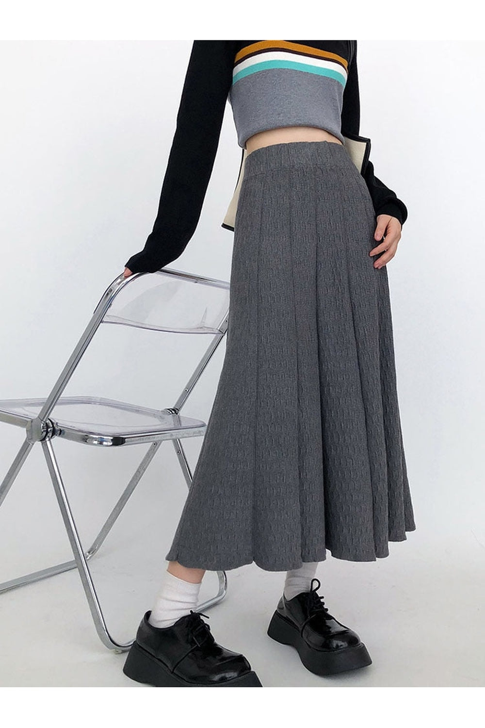 Retro Cottagecore High Waist Long Skirt cottagecoreclothes