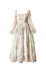 Elegant vintage dress with flowers cottagecoreclothes