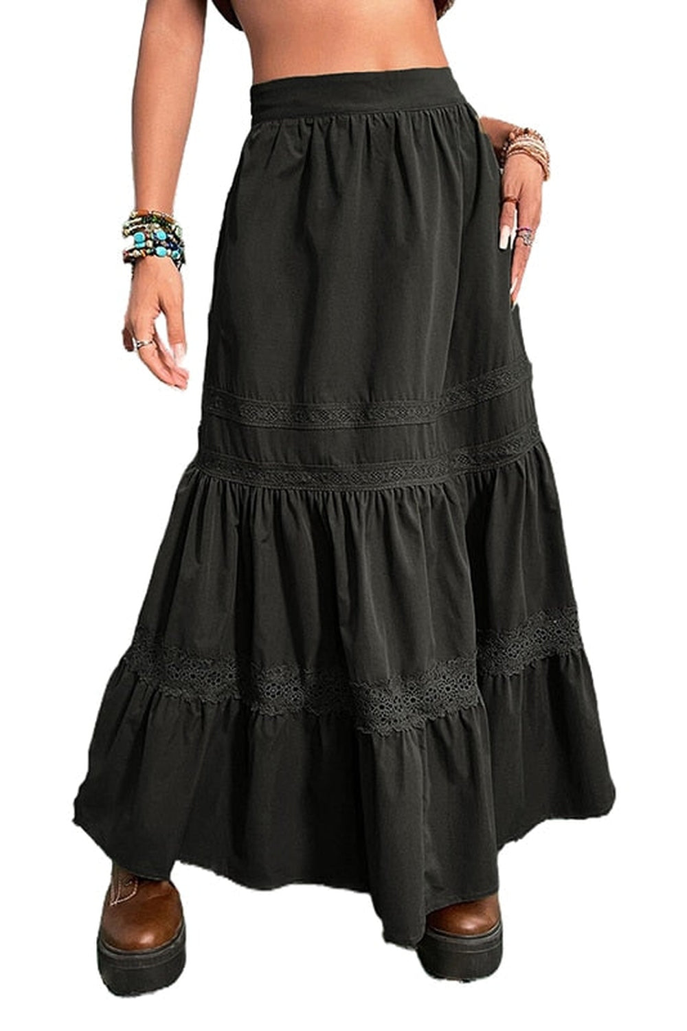 Goblincore Green Long Skirt cottagecoreclothes