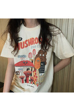 T-shirt with mushroom print cottagecoreclothes
