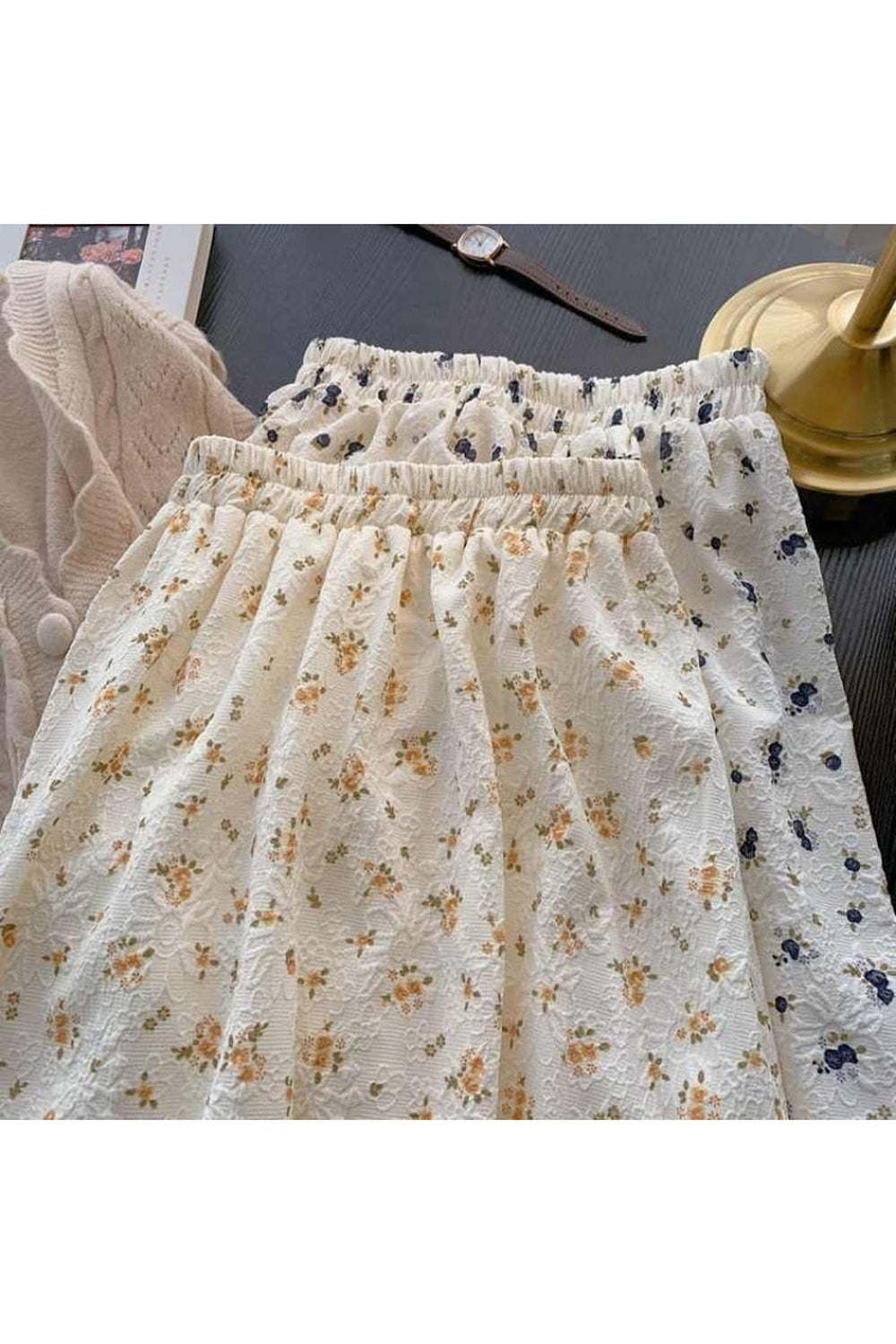 Cottagecore Vintage High Waist Skirt cottagecoreclothes