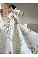 Elegant vintage dress with flowers cottagecoreclothes