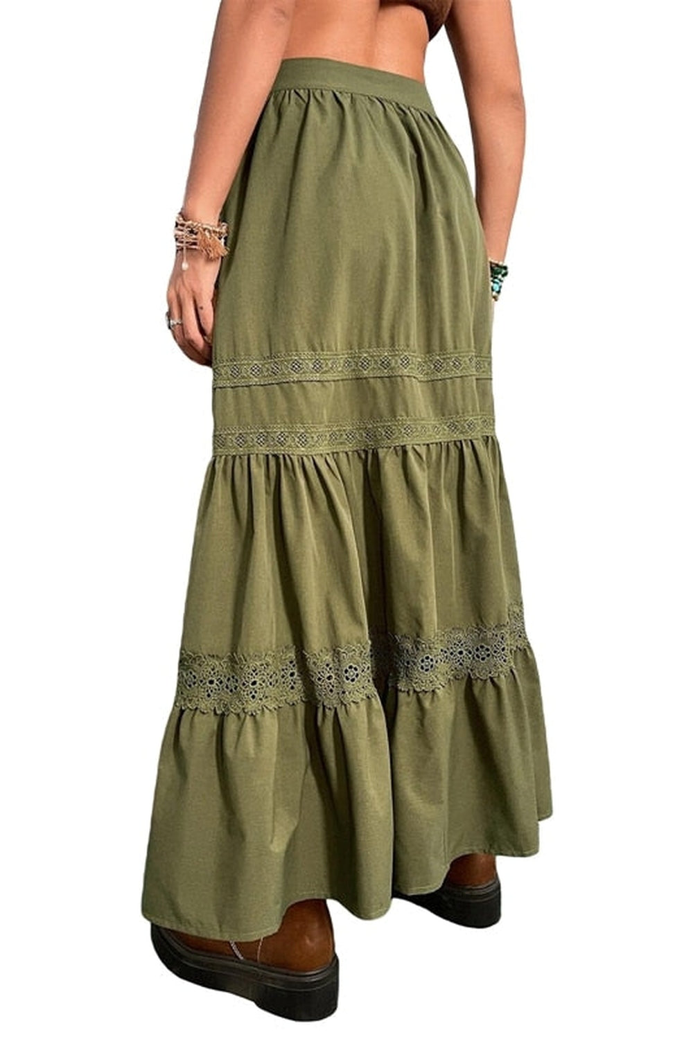 Goblincore Green Long Skirt cottagecoreclothes