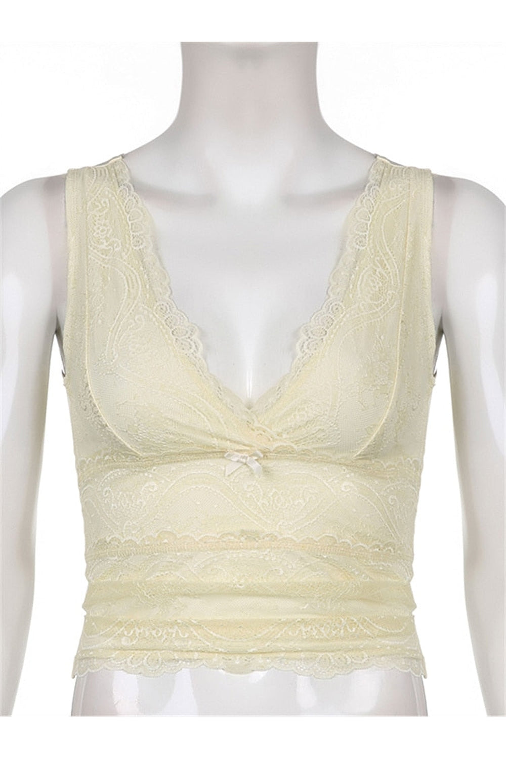 Fairycore V-neck Lace Crop Top cottagecoreclothes