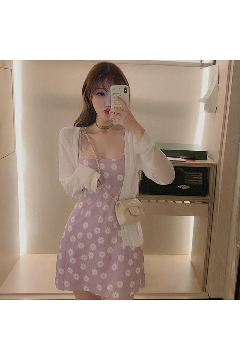 Cottagecore Daisy Print Dress Сottagecore clothes