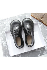Retro Lace-Up Thick-Sole Shoes cottagecoreclothes