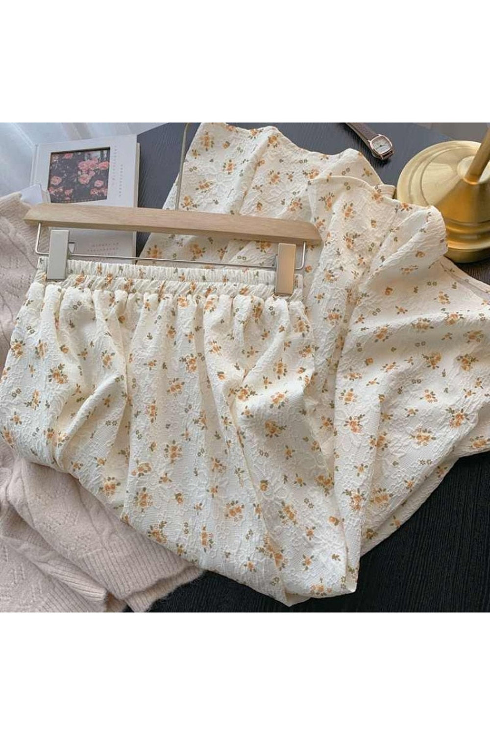 Cottagecore Vintage High Waist Skirt cottagecoreclothes