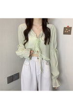 Vintage Ruffle Lace Fall Cardigan cottagecoreclothes