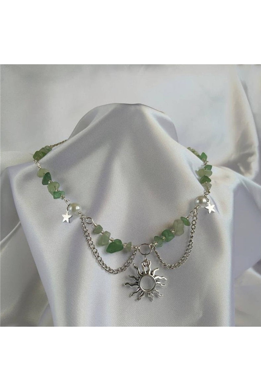 Fairycore Natural Stone Necklace cottagecoreclothes