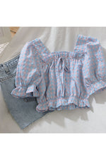 Retro Plaid Crop Top cottagecoreclothes
