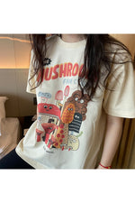 T-shirt with mushroom print cottagecoreclothes