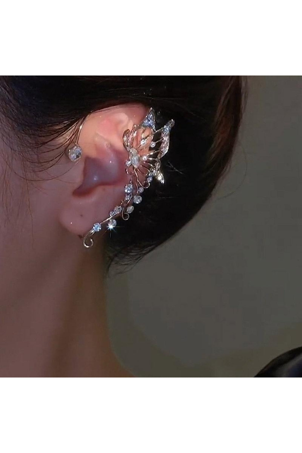 Fairycore Butterfly Ear Cuff Elf Earring cottagecoreclothes