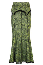 Green Goblincore Floral Skirt cottagecoreclothes