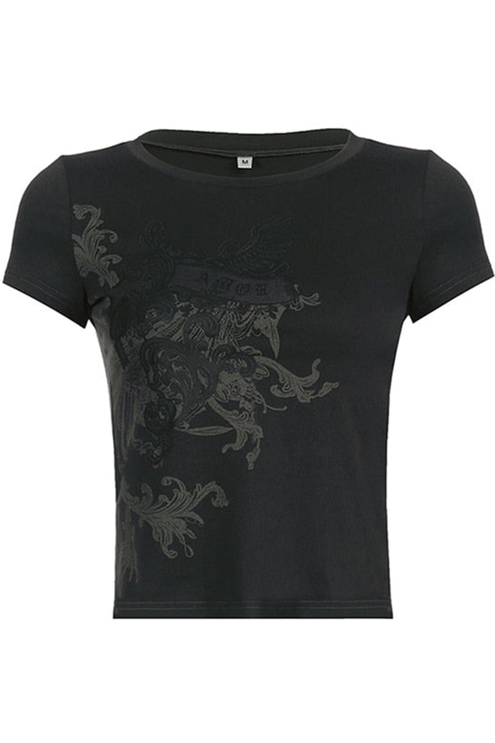 Fairy Grunge Floral Print T-shirt cottagecoreclothes