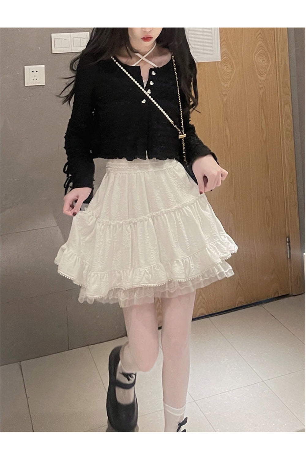 Fairycore White Lace Mini Skirt cottagecoreclothes