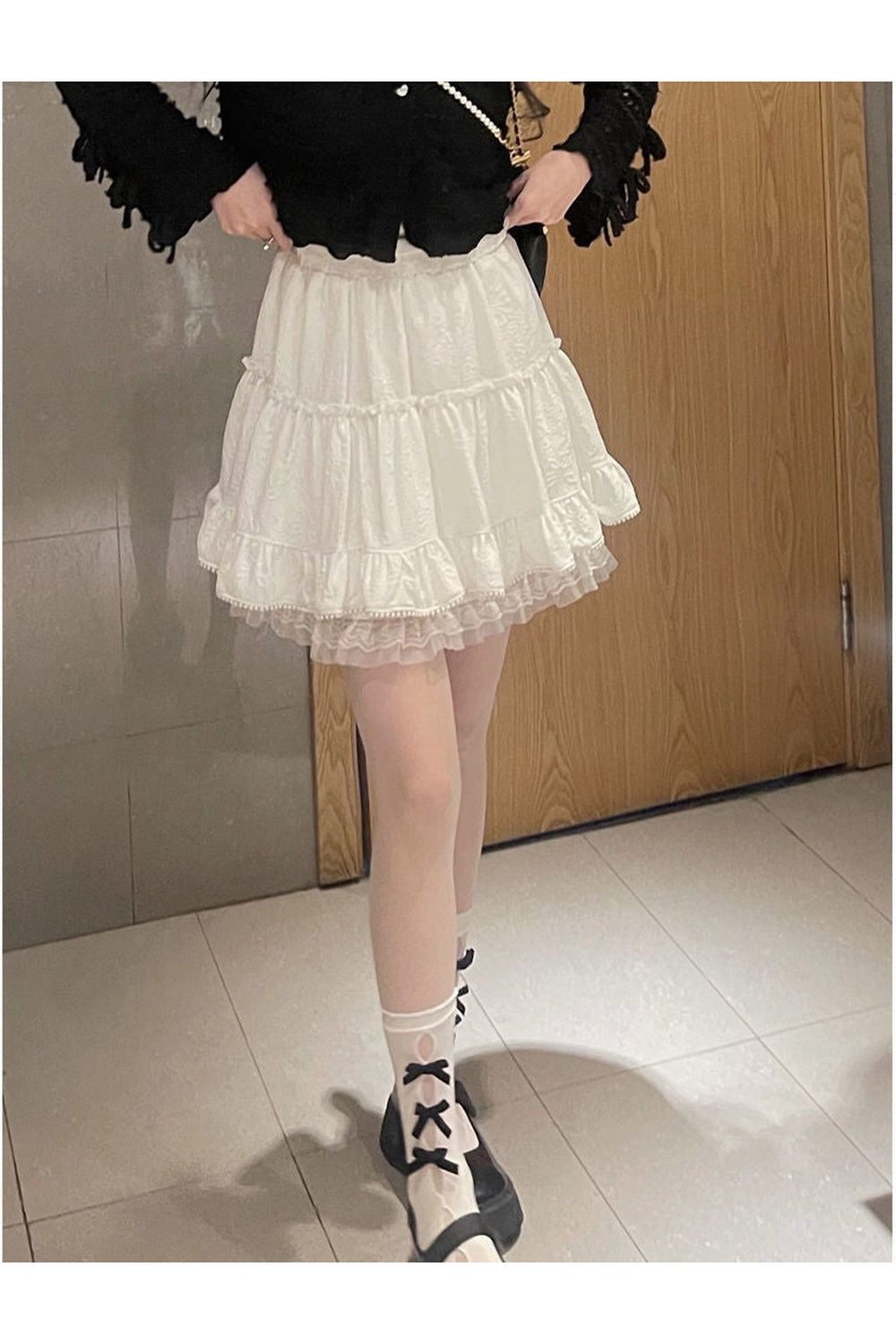 Fairycore White Lace Mini Skirt cottagecoreclothes