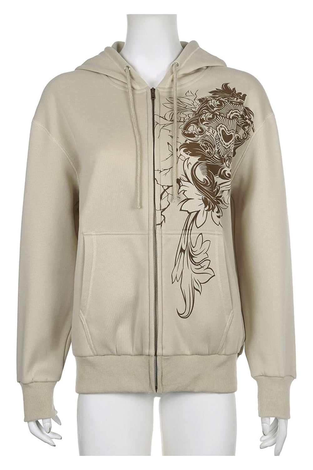 Fairy Grunge Khaki Hoodie cottagecoreclothes
