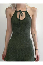 Fairy Grunge Green Folds Mini Dresses cottagecoreclothes