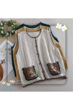 Mori Girl Fall Sweater Vest cottagecoreclothes