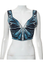 Fairy Grunge Butterfly Crop Top cottagecoreclothes