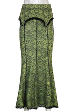 Green Goblincore Floral Skirt cottagecoreclothes