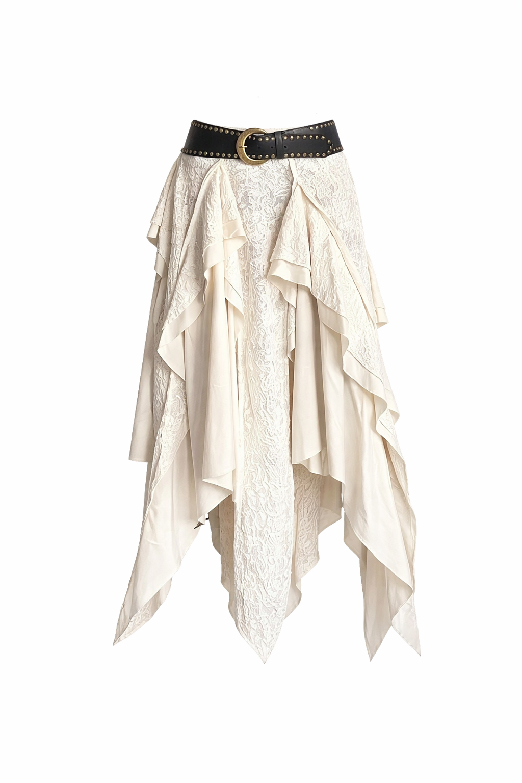 Fairy Asymmetrical Lace Ruffle Skirt