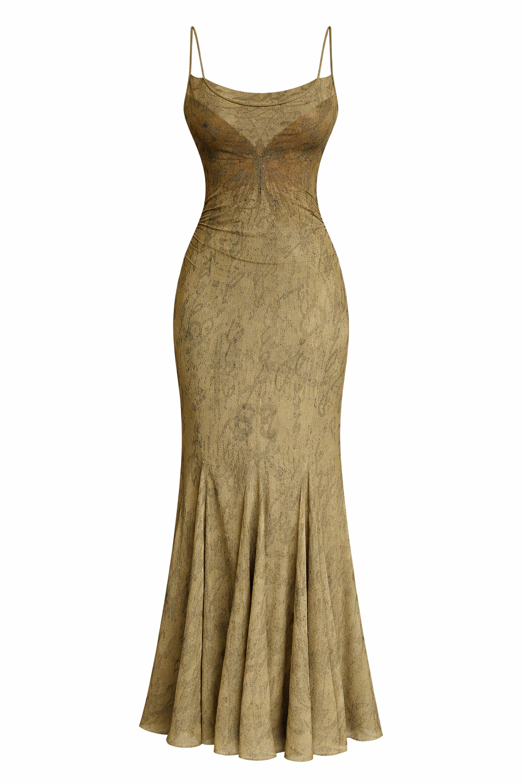 Fairy Grunge Cursed Scripture Mermaid Gown