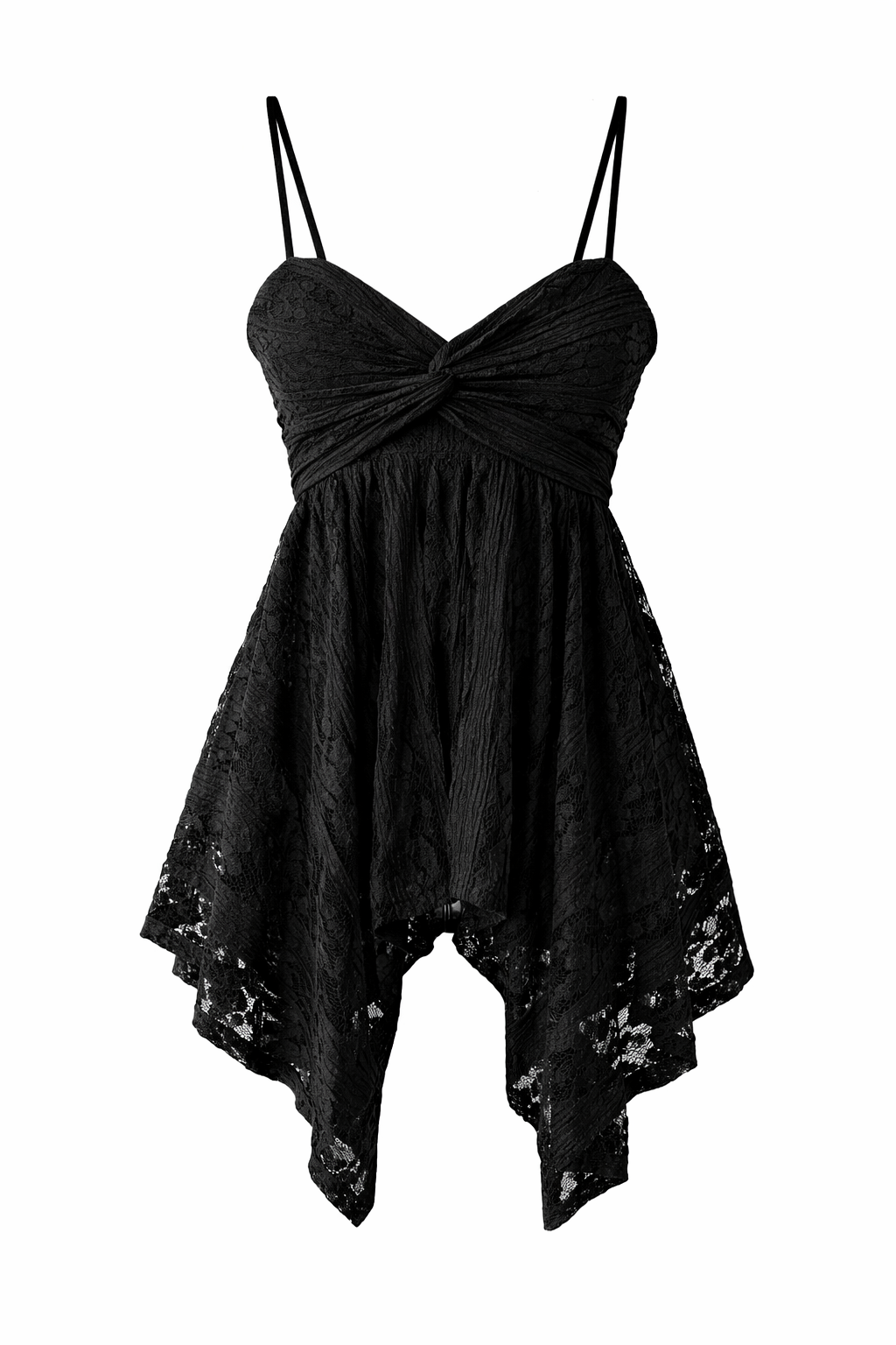 Fairy Grunge Midnight Lace Handkerchief Cami