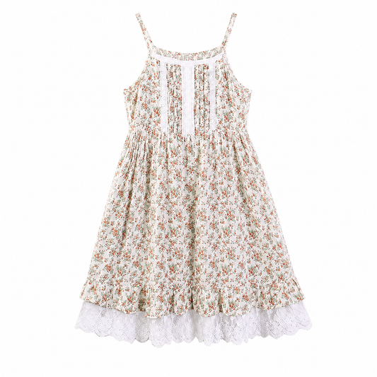 Prairie Wildflower Lace Hem Slip Dress