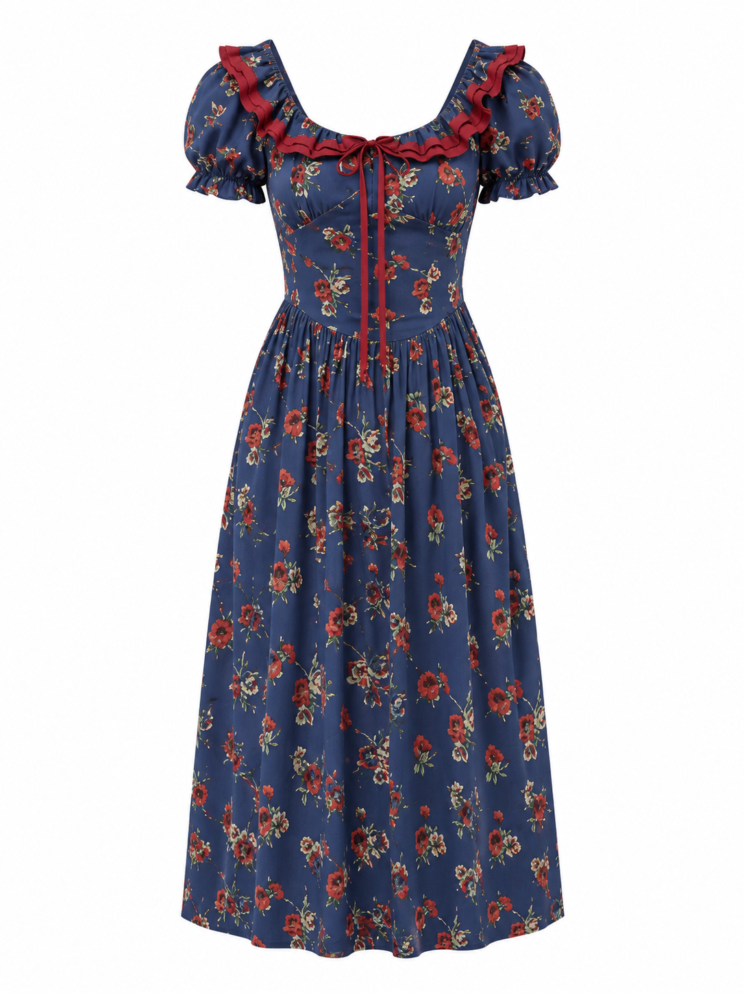 Prairie Midnight Garden Floral Midi Dress