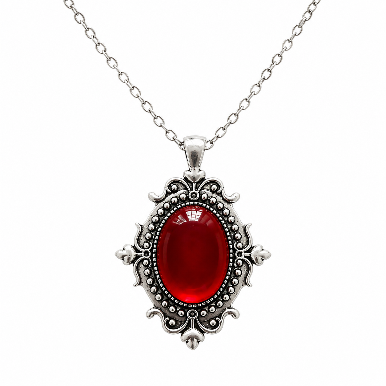 Whimsigoth Antiqued Bronze Cabochon Pendant Necklace