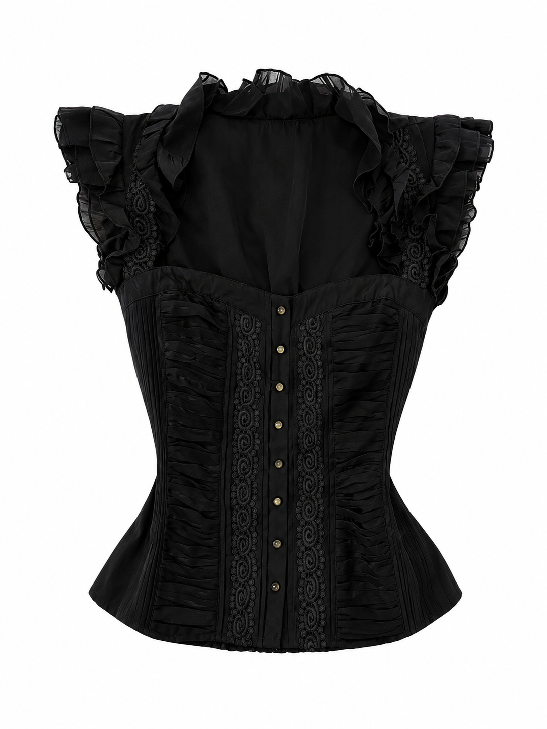 Olive Green Dark Cottagecore Corset Top