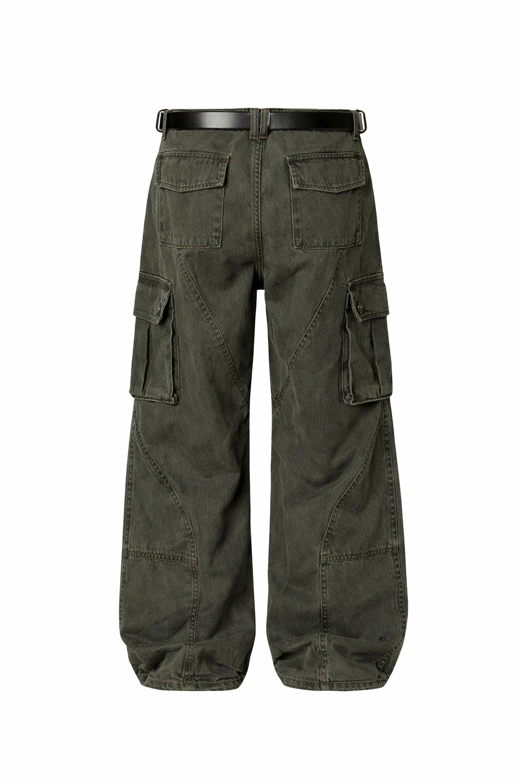 Goblincore Washed Cargo Denim — Overgrown & Wide