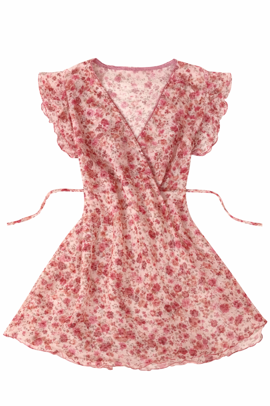 Cottagecore Forgotten Garden Wrap Dress