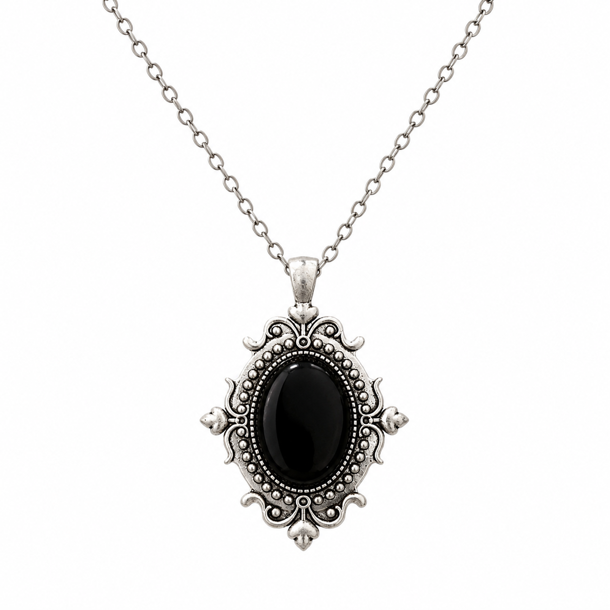 Whimsigoth Antiqued Bronze Cabochon Pendant Necklace