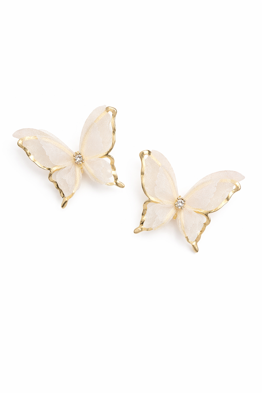 Fairycore Gossamer Wing Butterfly Stud Earrings