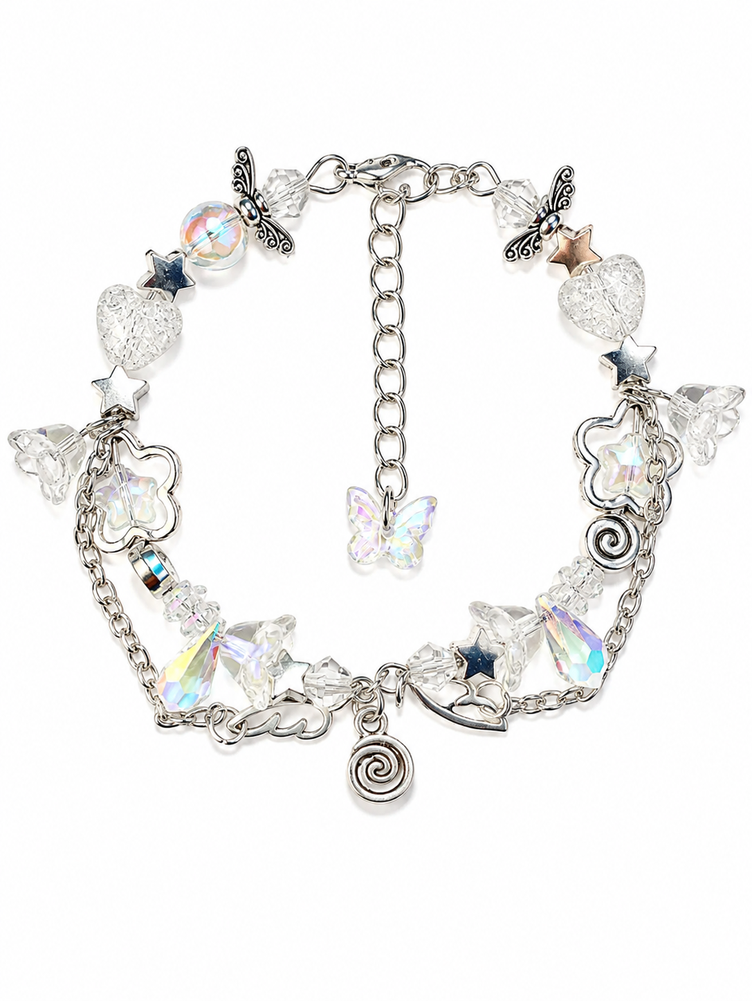 Fairycore Aurora Crystal Charm Bracelet