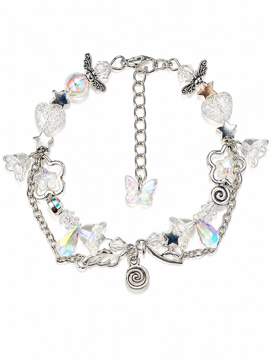 Fairycore Aurora Crystal Charm Bracelet