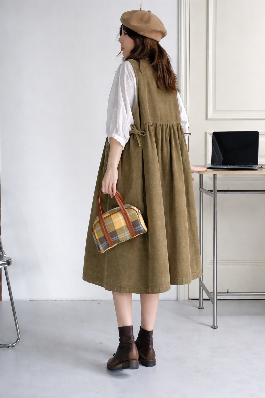 Mori Girl Wildflower Embroidered Linen Dress