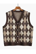 Classic Argyle Knit Vest