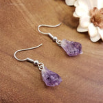 Mystic Amethyst Crystal Chain Earrings