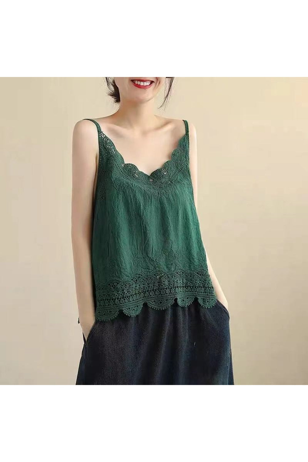 Vintage Lace Camisole Base Tank Top