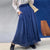 Falda vintage de cintura alta en color sólido