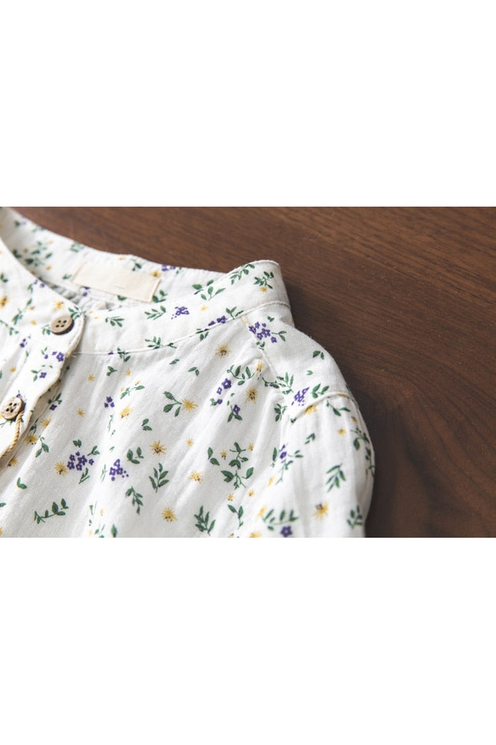Cottagecore Rustic Floral Collar Shirt cottagecoreclothes