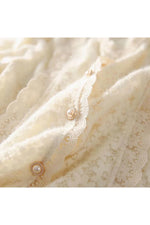 Vintage Pearl Button Lace Blouse