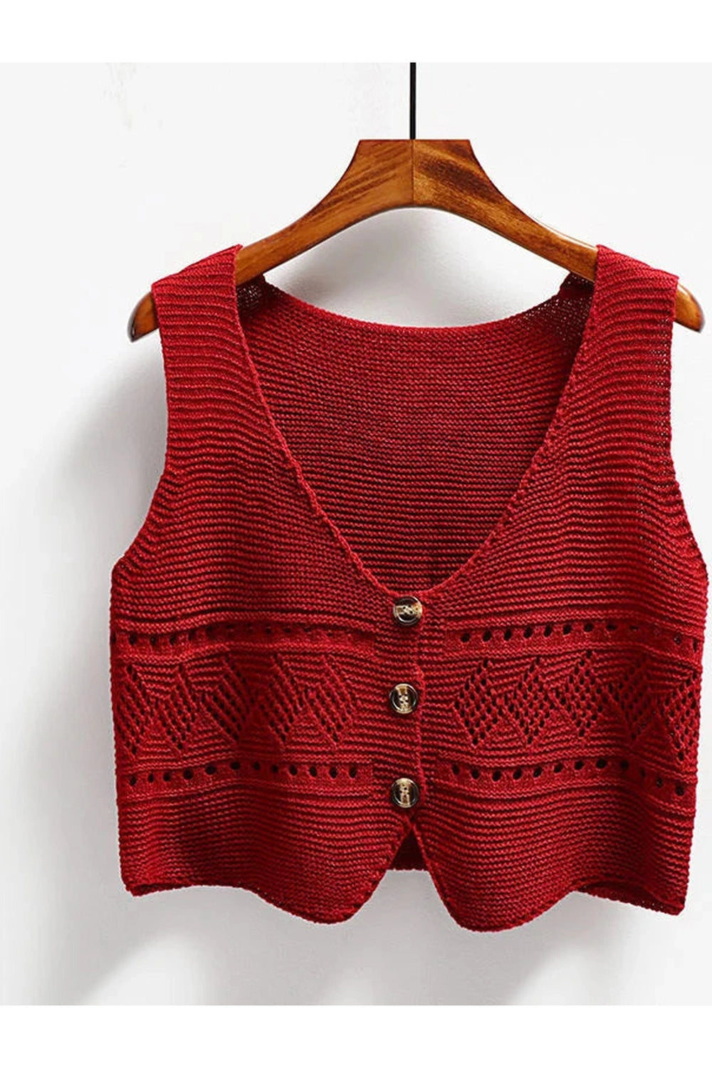 Cottagecore Crochet Button-Up Vest cottagecoreclothes