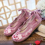 Fairycore Lace-Up Pink Blossom Shoes