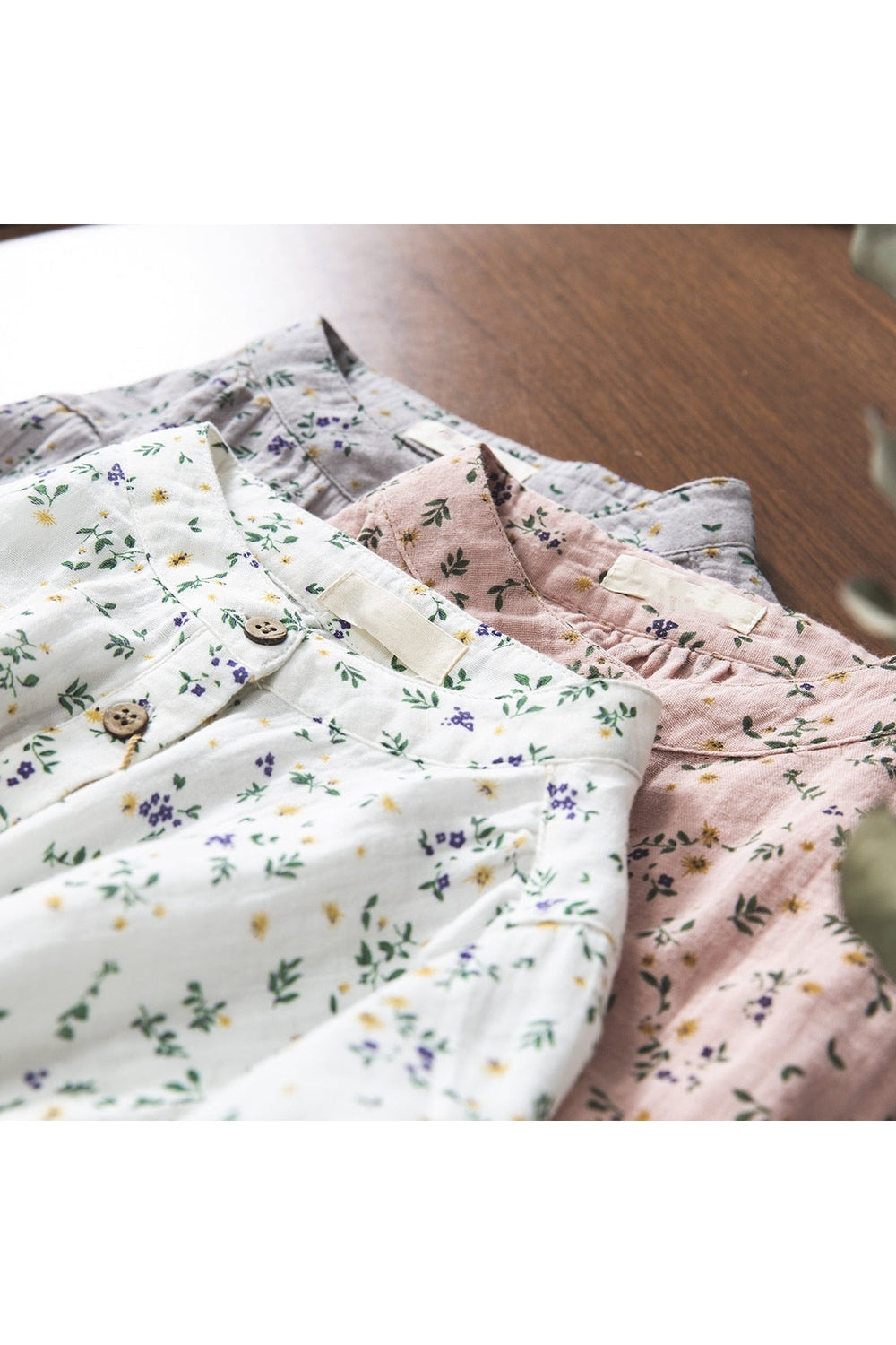 Cottagecore Rustic Floral Collar Shirt cottagecoreclothes