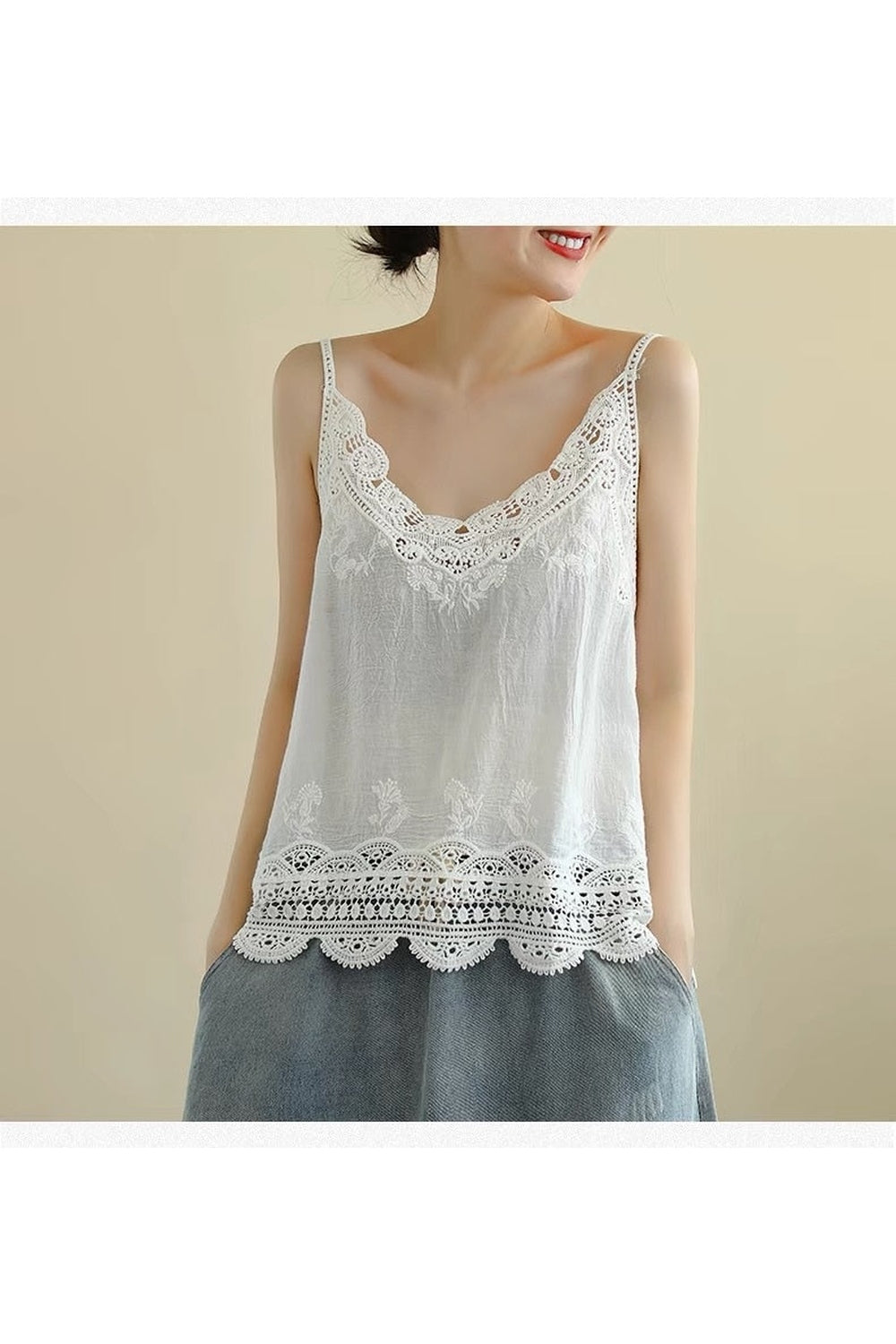 Vintage Lace Camisole Base Tank Top